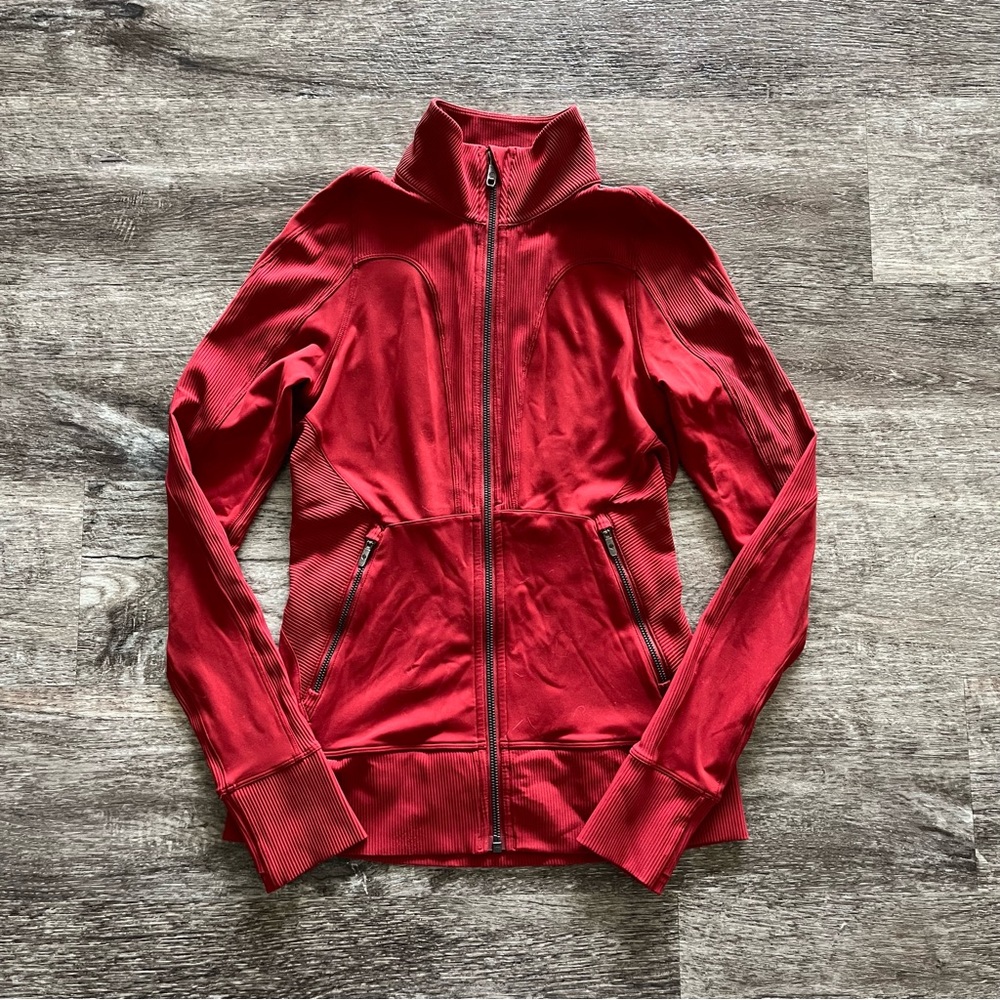 lululemon athletica Red Full-Zip Athletic Jacket